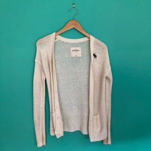 Abercrombie kids Cream Knitted Cardigan